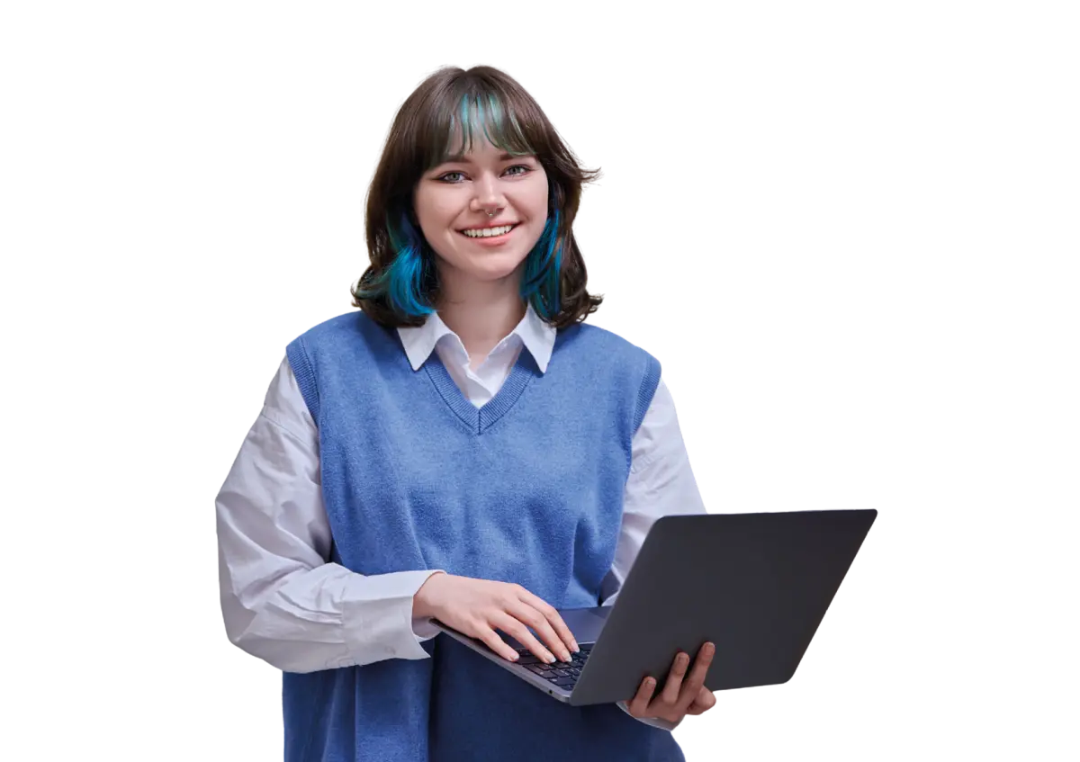 Apprentice with laptop