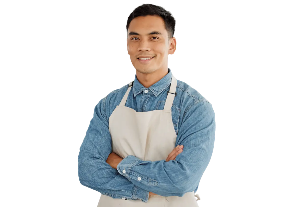 Apprentice in apron